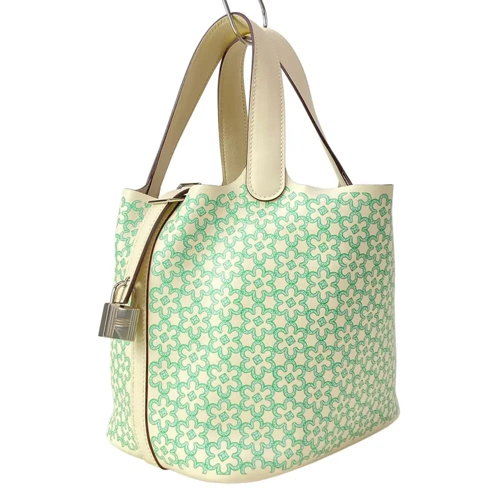 Hermès Picotin Lock PM Lucky Daisy Handbag Nata Vert